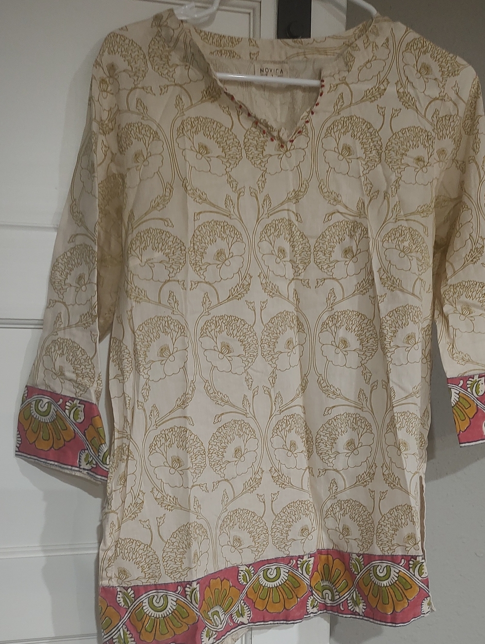 Novica Lotus Tunic Bead Detail